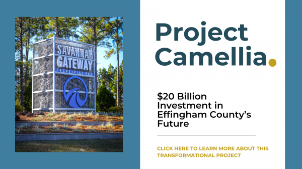 Project Camellia. $20 billion investment in Effingham County's future. Click here to learn more about this transformational project.