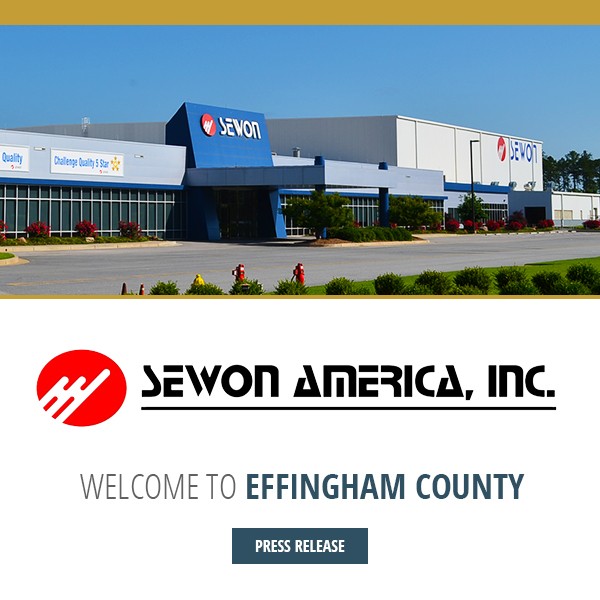 Sewon America, Inc. Welcome to Effingham County. Click to view press release